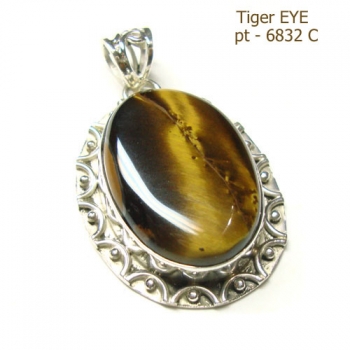 925 sterling silver super chic tiger eye gemstone pendant jewellery